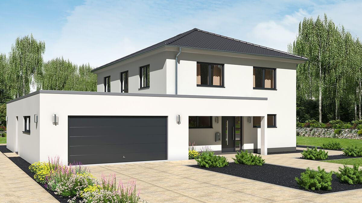 Große Stadtvilla mit vielen Extras - Blick von der Straße